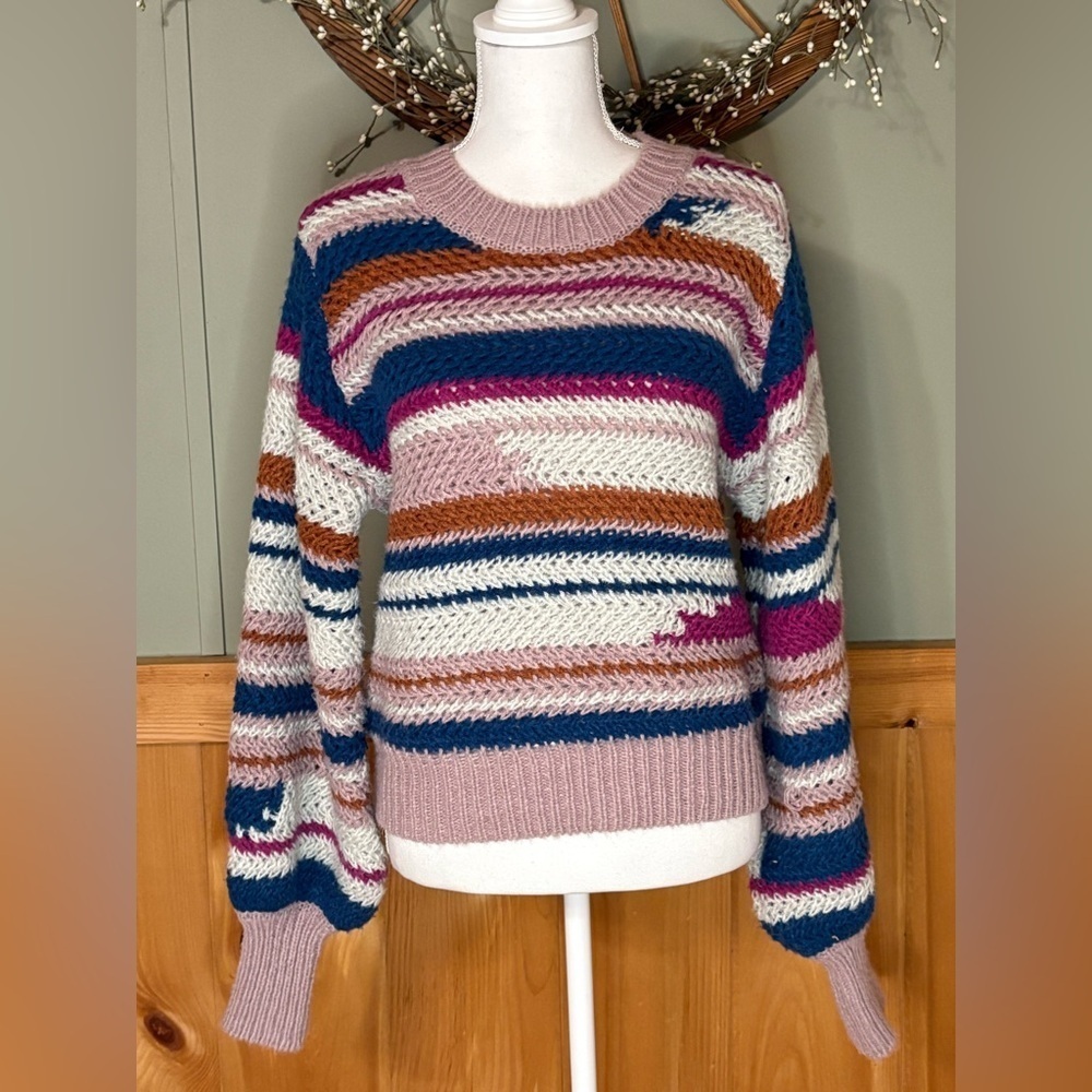 Altar'd State Multicolor Striped Sweater size Small